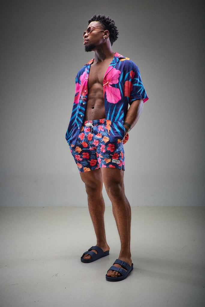 CHEMISE HAWAIENNE FLOWER