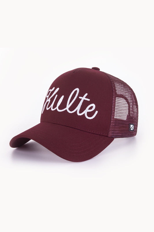 CASQUETTE SCRIPT BURGUNDY