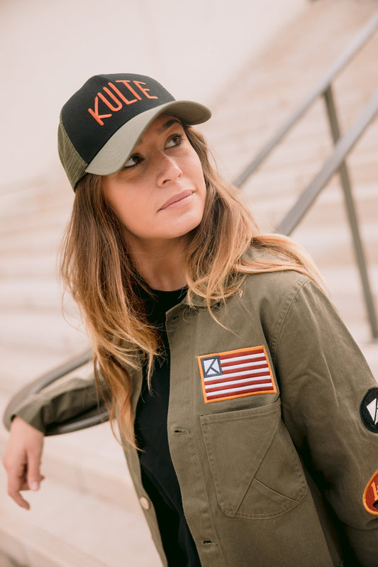 CASQUETTE VINTAGE KAKI BLACK