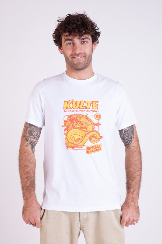 TEE SHIRT DRAGON WHITE