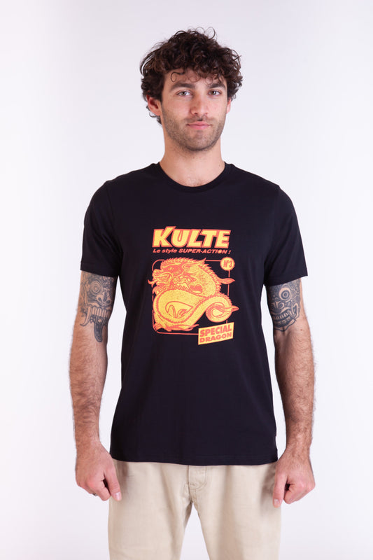 TEE SHIRT DRAGON BLACK