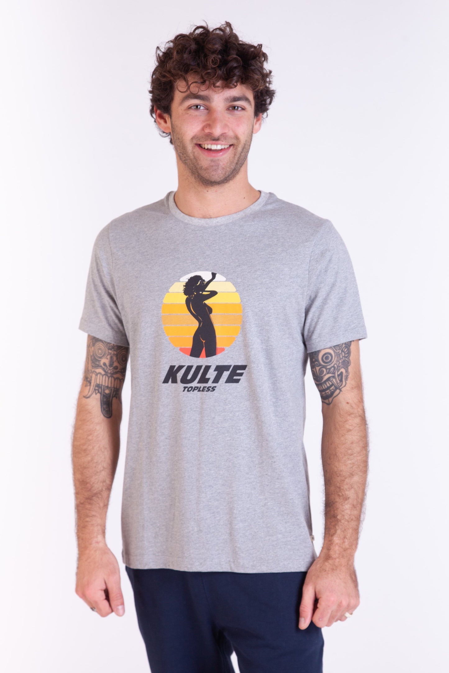 TEE SHIRT TOPLESS GREY