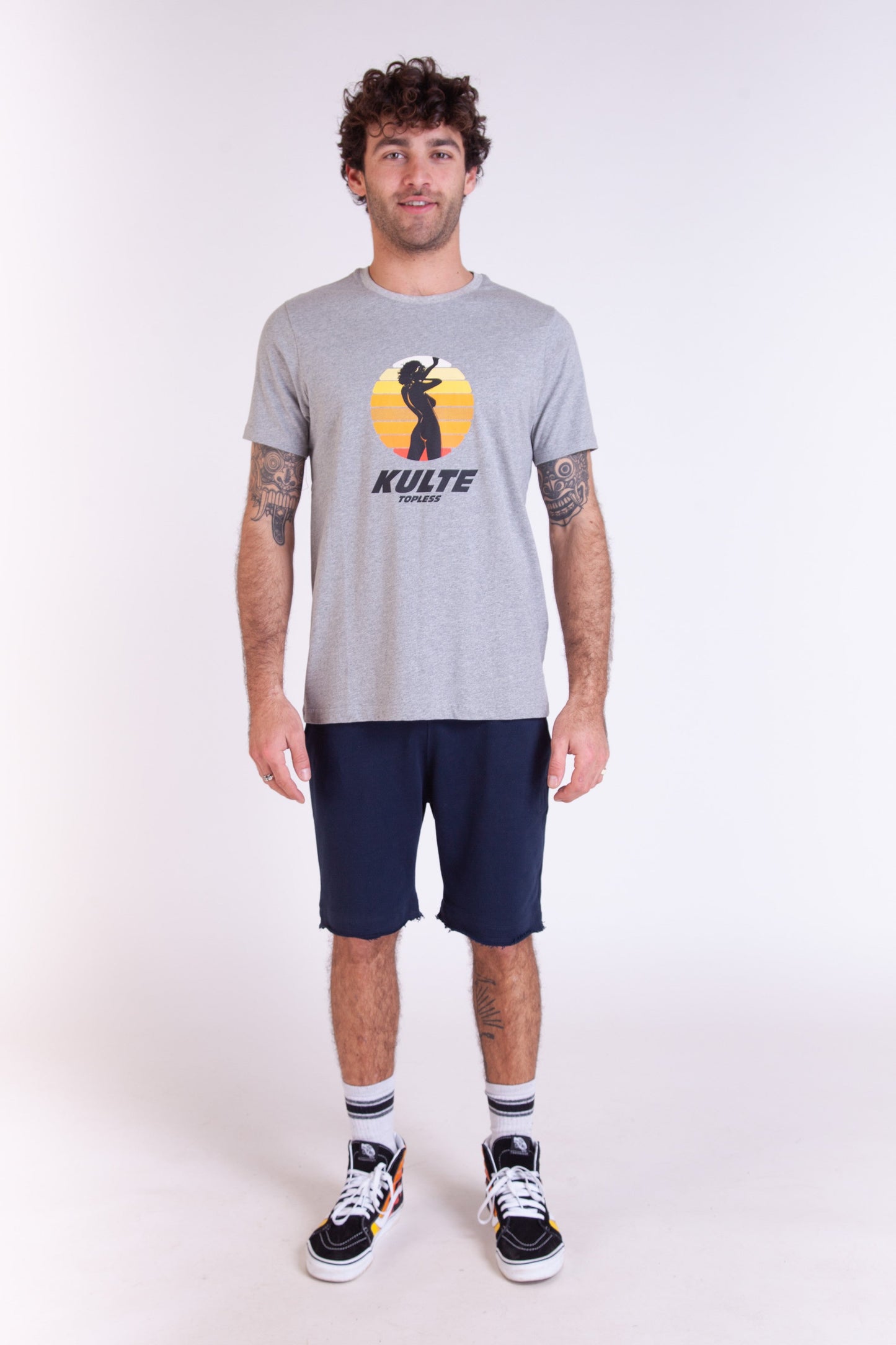 TEE SHIRT TOPLESS GREY
