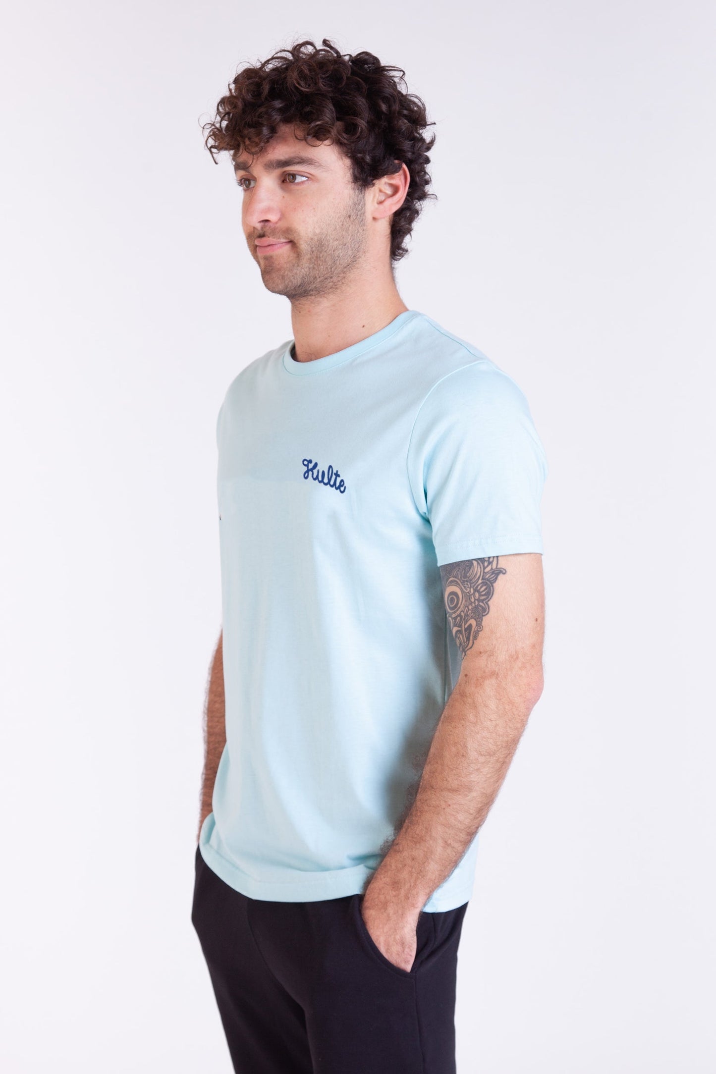CORPO SCRIPT LIGHT BLUE T-SHIRT