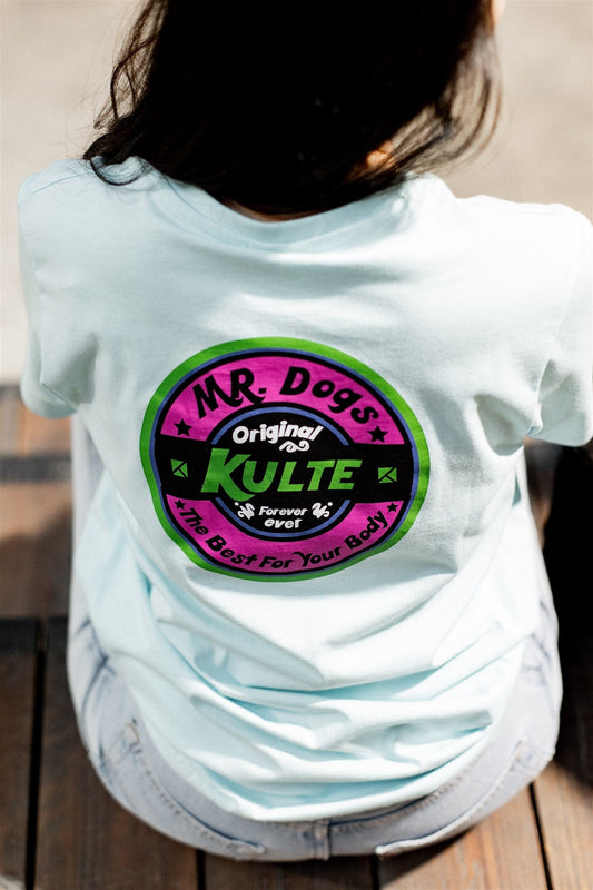 TEE SHIRT DOG LIGHT BLUE