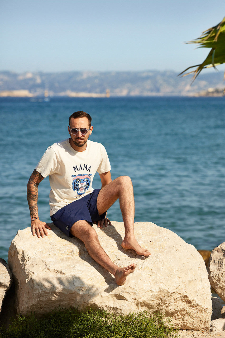 BEACH MAMA TIGER OFF WHITE T-SHIRT