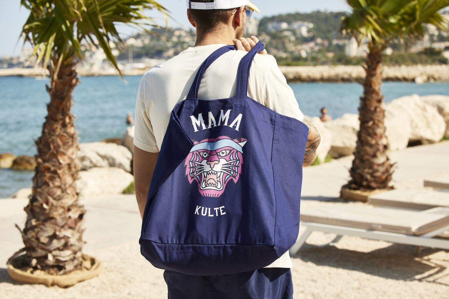 TOTE BAG MAXI MAMA NAVY