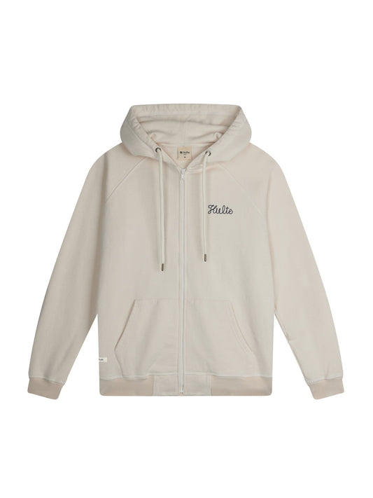 ZIP SCRIPT HOODIE PREMIUM OFF WHITE