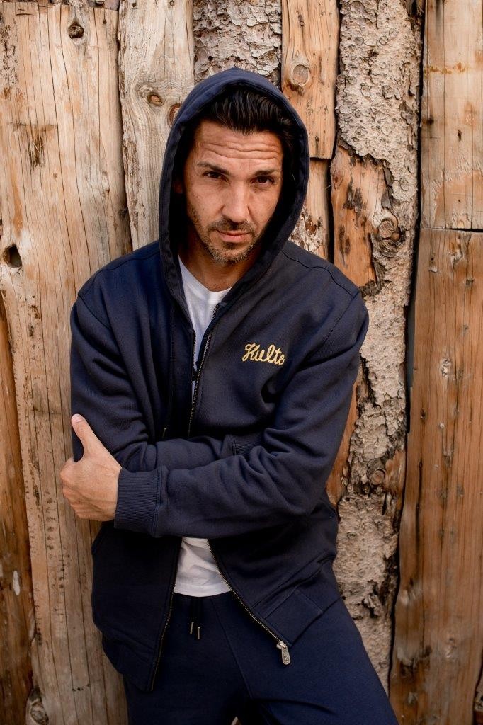 HOOD ZIP CORPO SCRIPT GREY