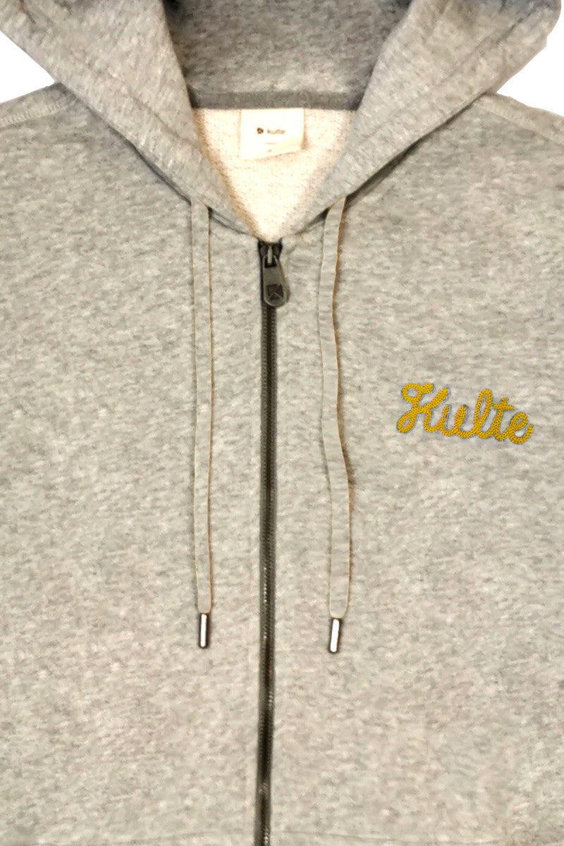 HOOD ZIP CORPO SCRIPT GREY