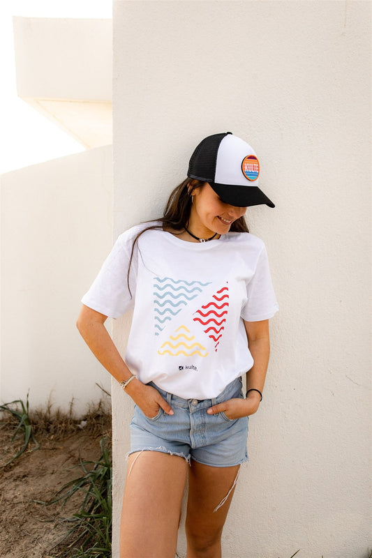 WAVE UNISEX WHITE T-SHIRT