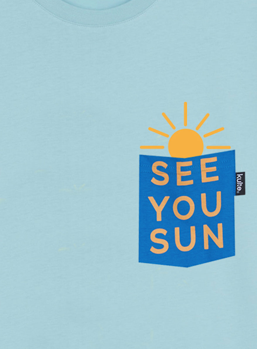T-SHIRT SEE YOU SUN LIGHT BLUE