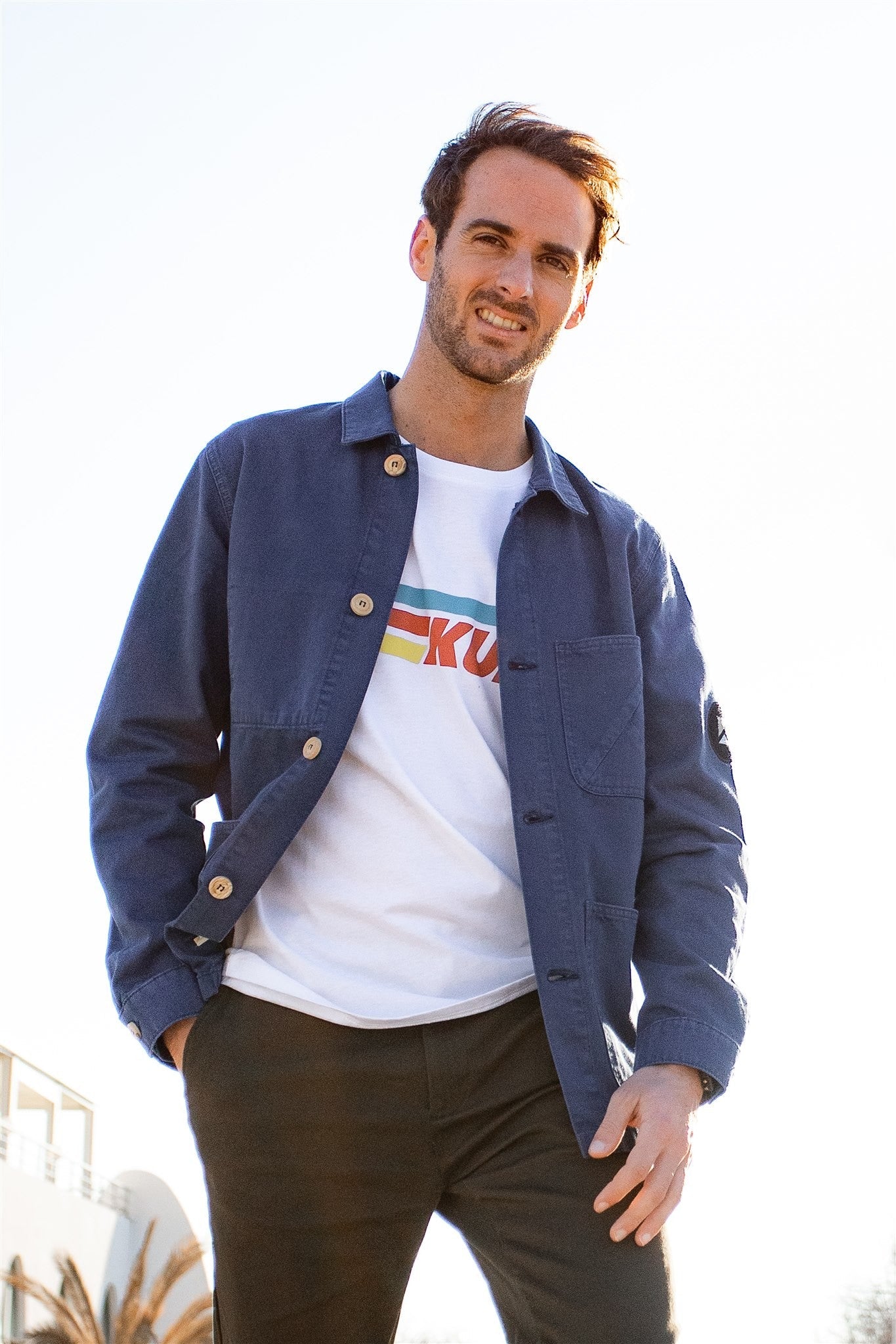 T-SHIRT RAINBOW 80'S WHITE