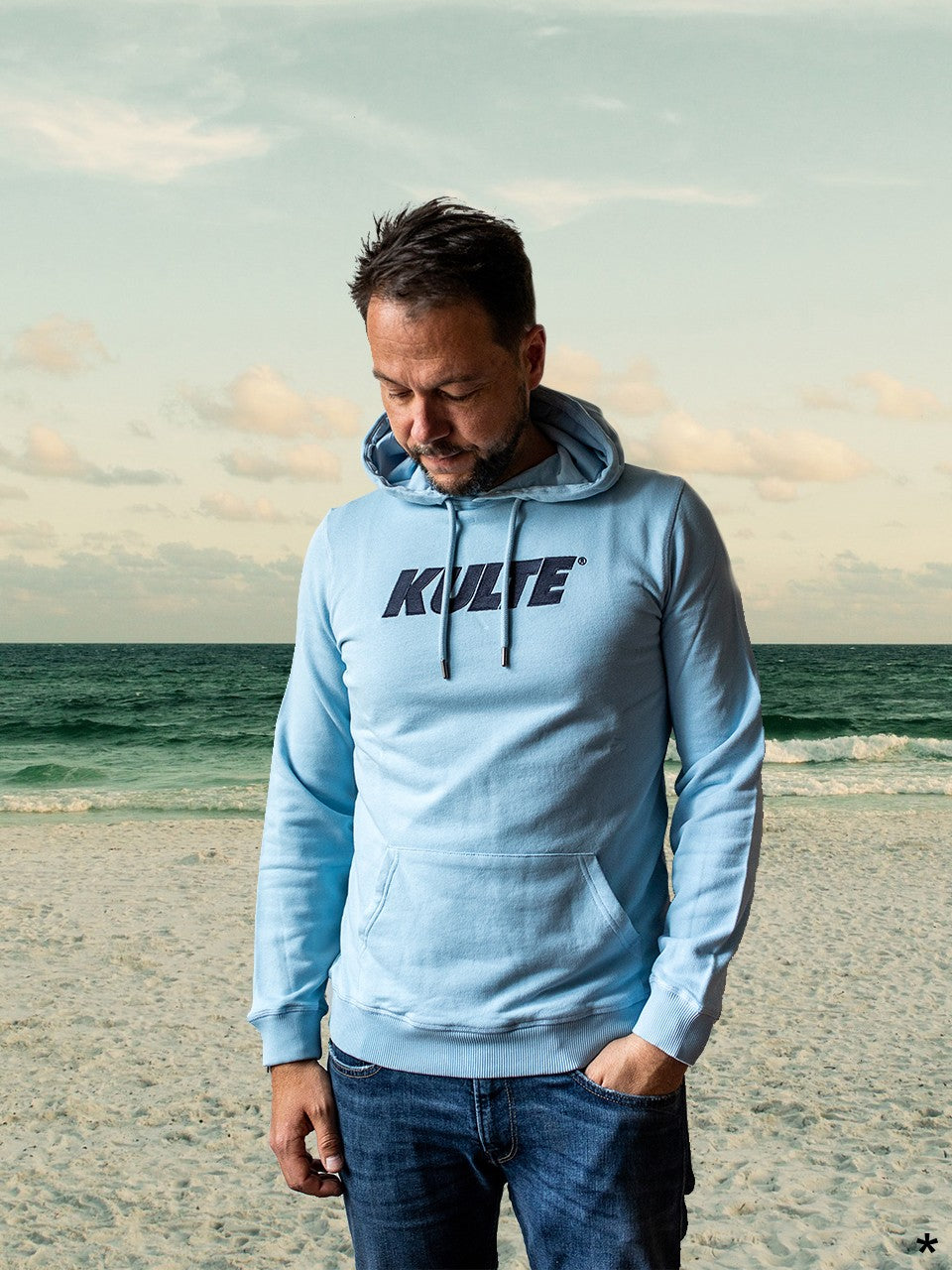 HOOD CORPO ITALIC LIGHT BLUE