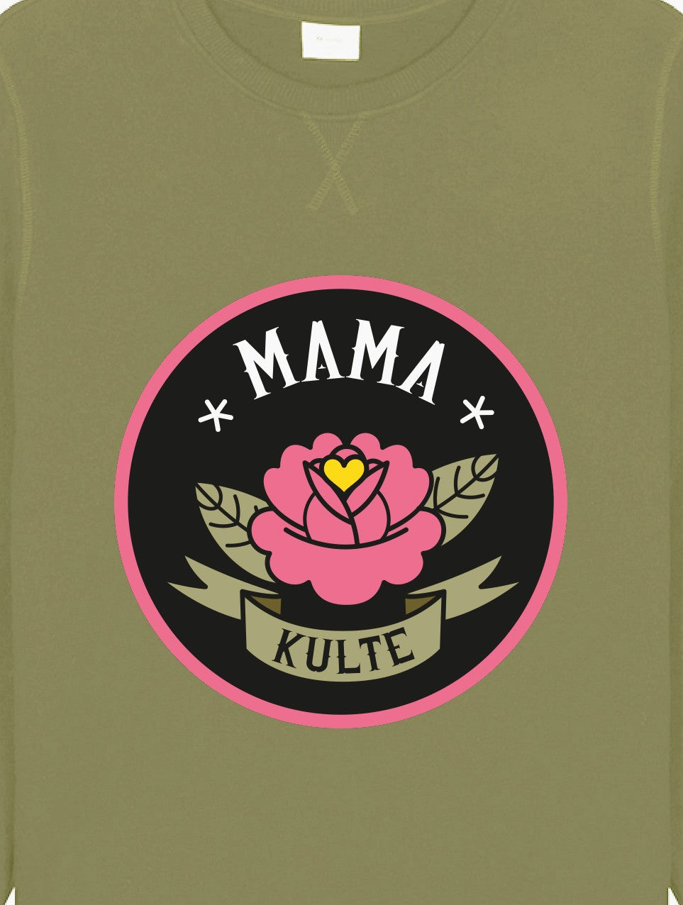 UNISEX KHAKI FLOWER SWEATSHIRT