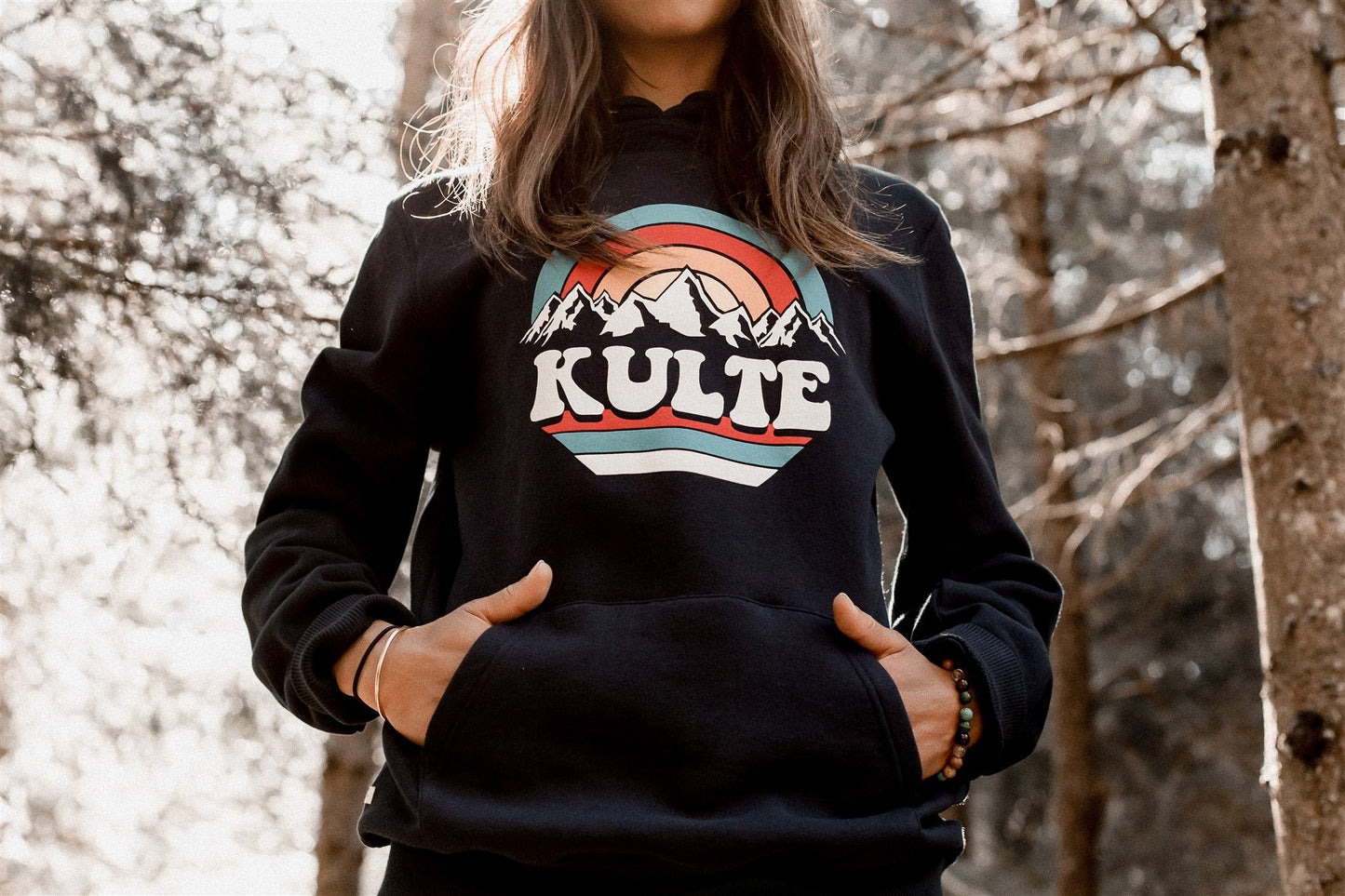 UNISEX HOODIE RAINBOW NAVY