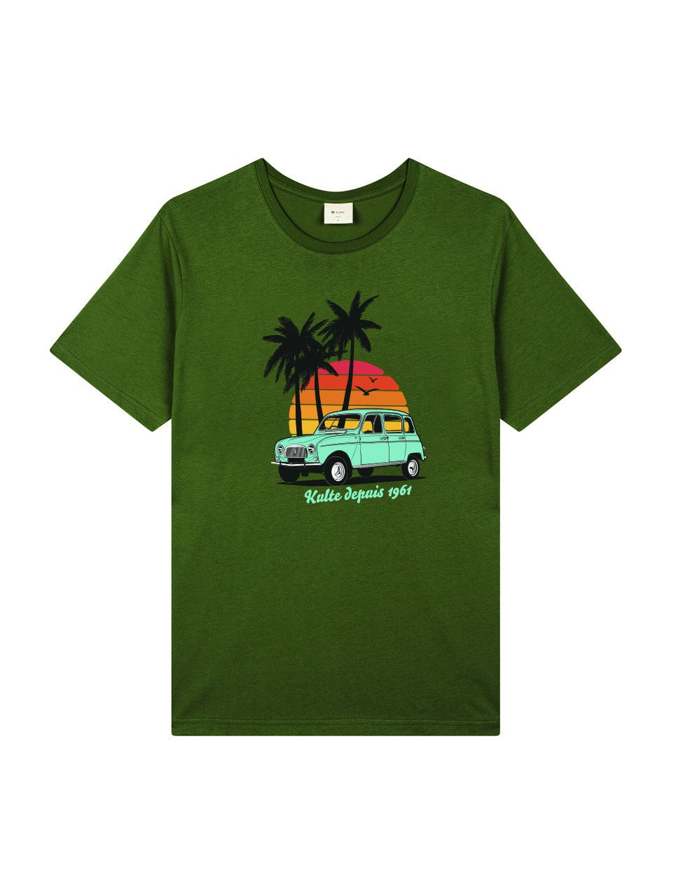 4L KHAKI PALMIERS T-SHIRT