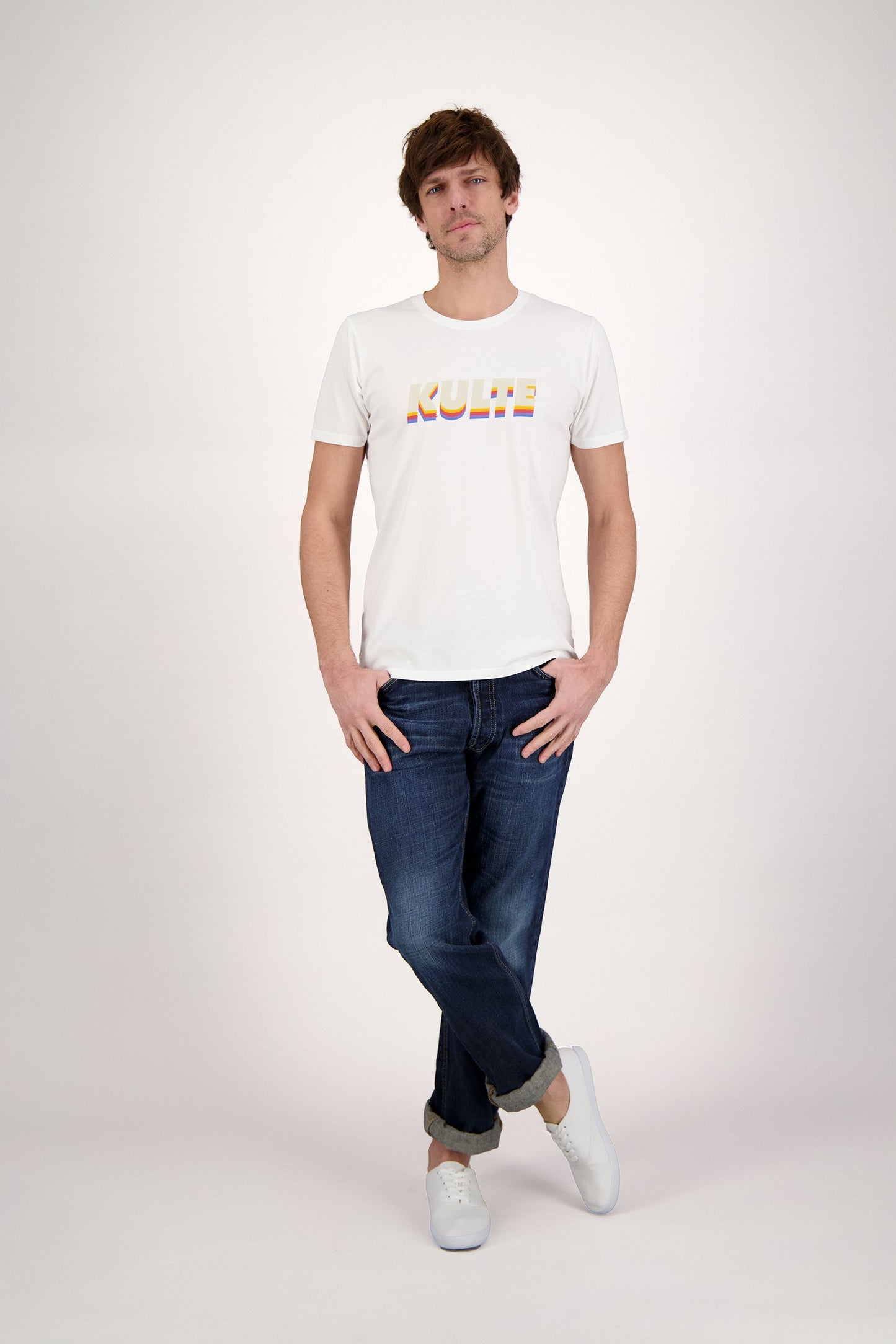 T-SHIRT CORPO ITALIC RETRO WHITE