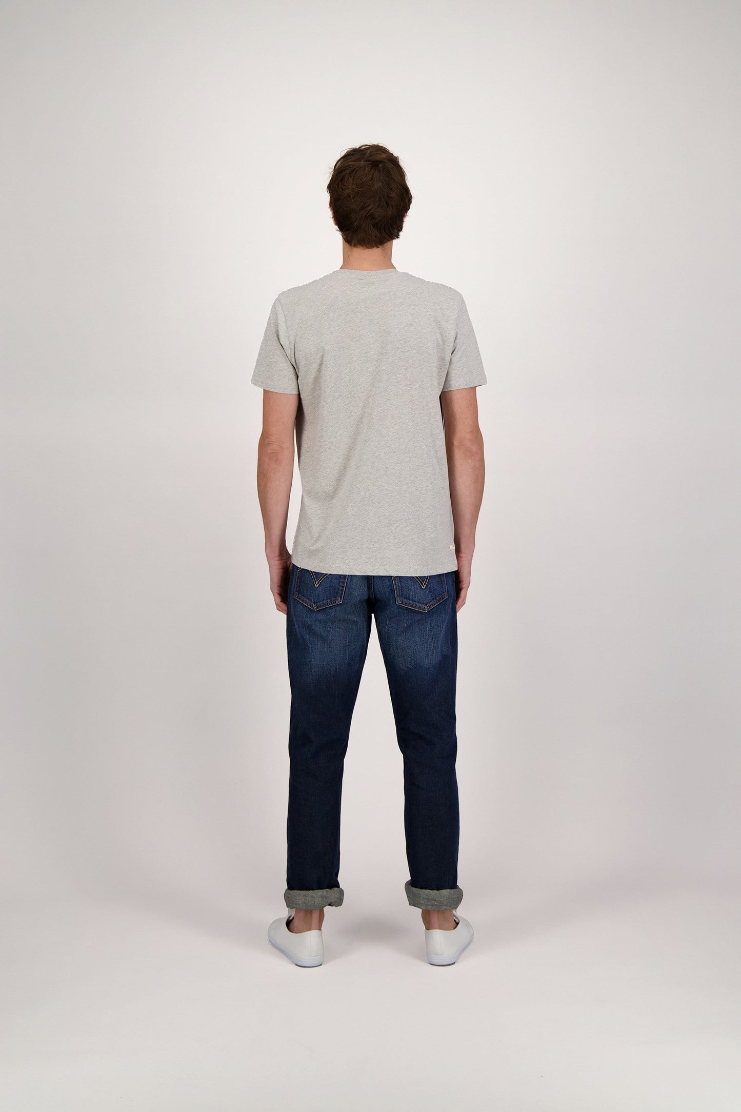 T-SHIRT RAINBOW BLOCK GREY