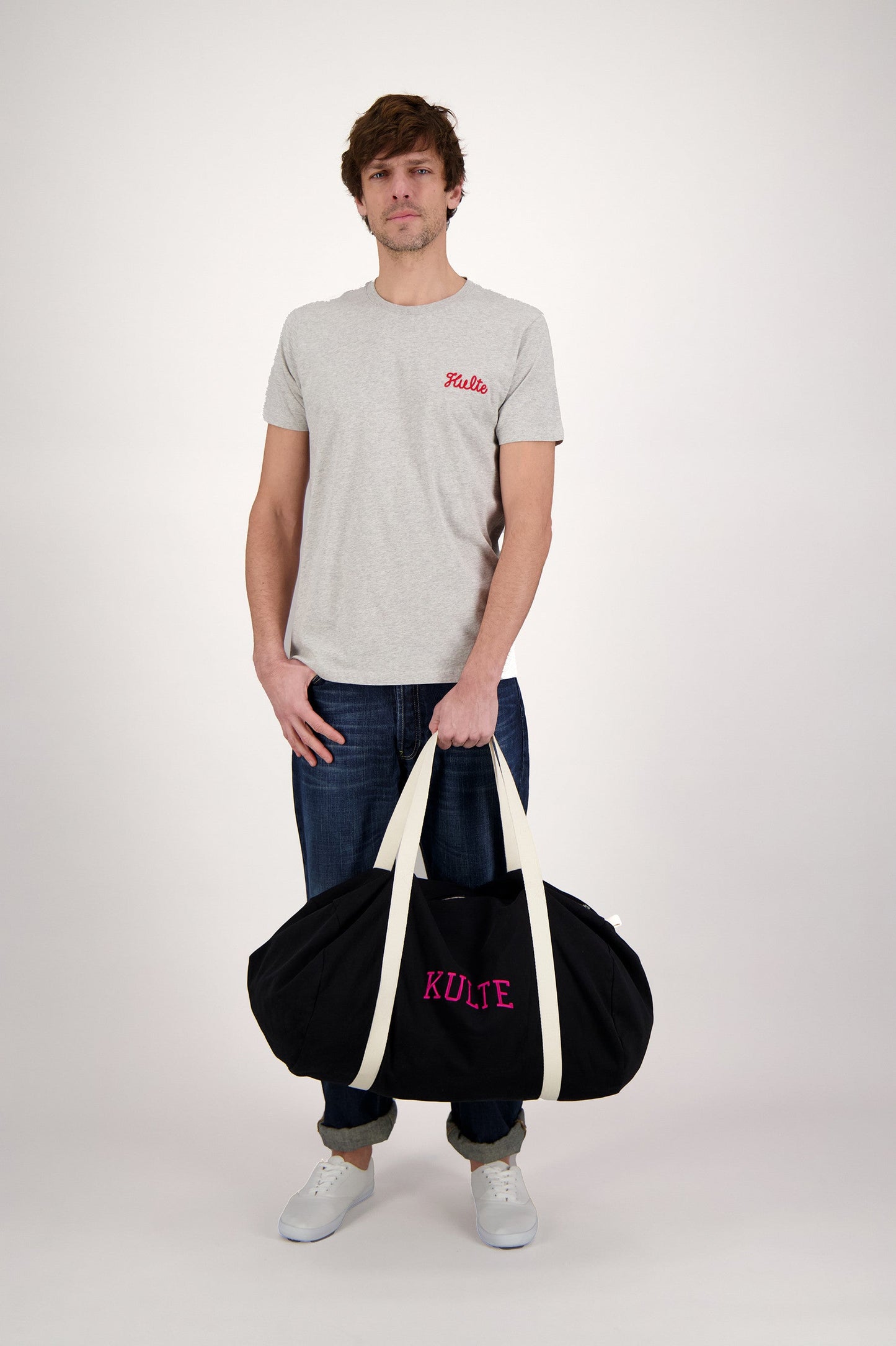 T-SHIRT CORPO SCRIPT GREY