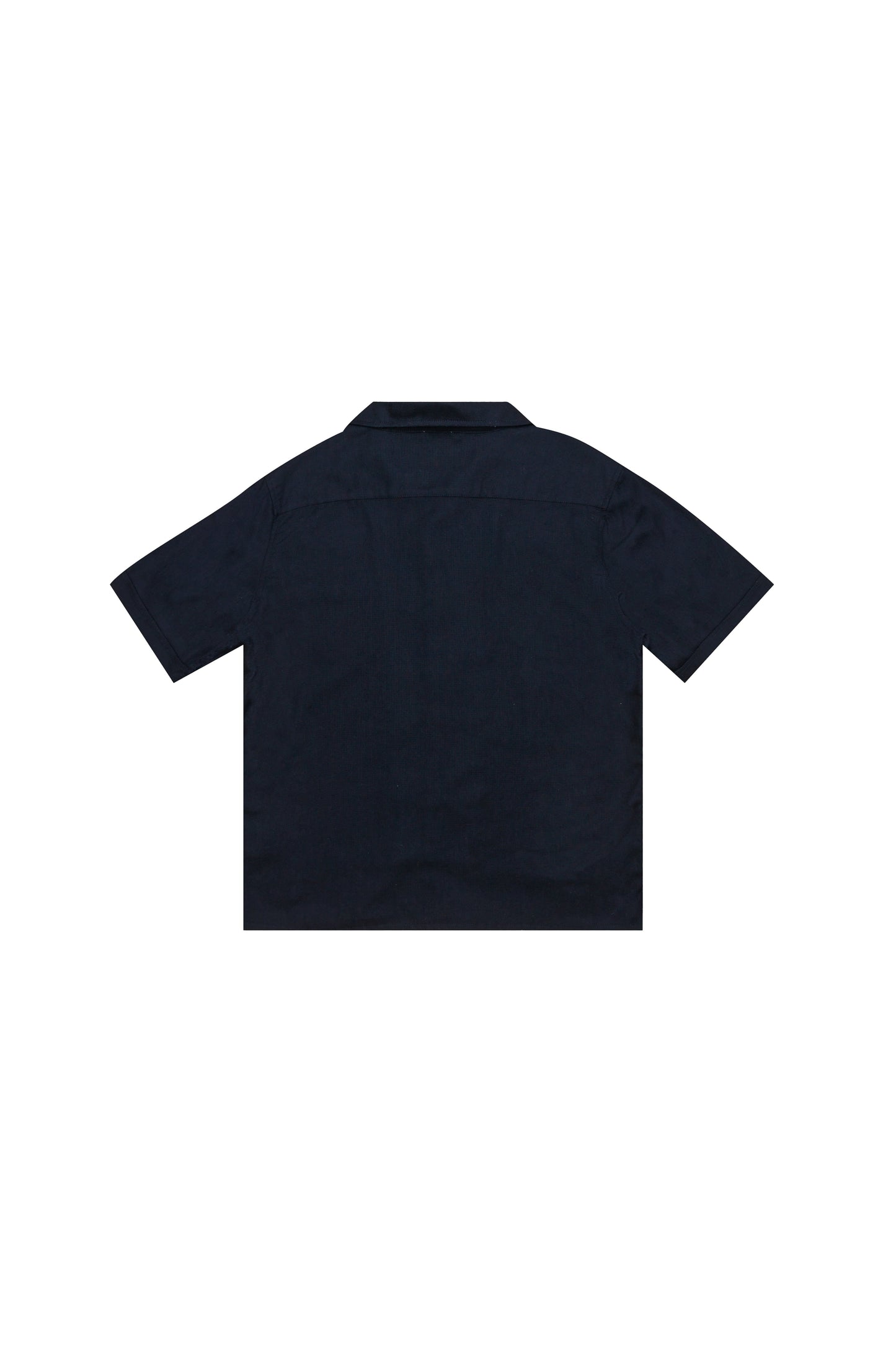 CHEMISE MANCHES COURTES LIN NOIR