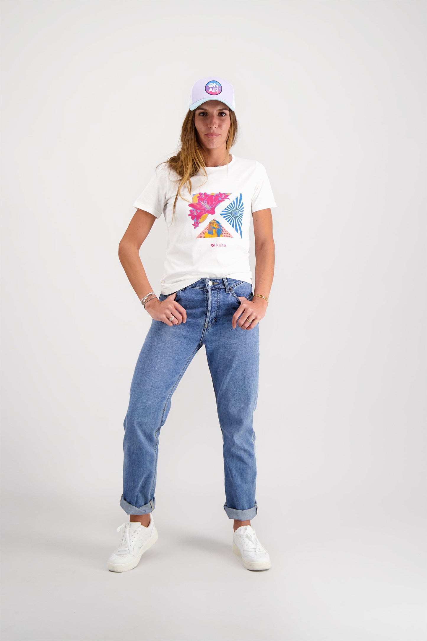 T-SHIRT FEMME TROPICAL WHITE