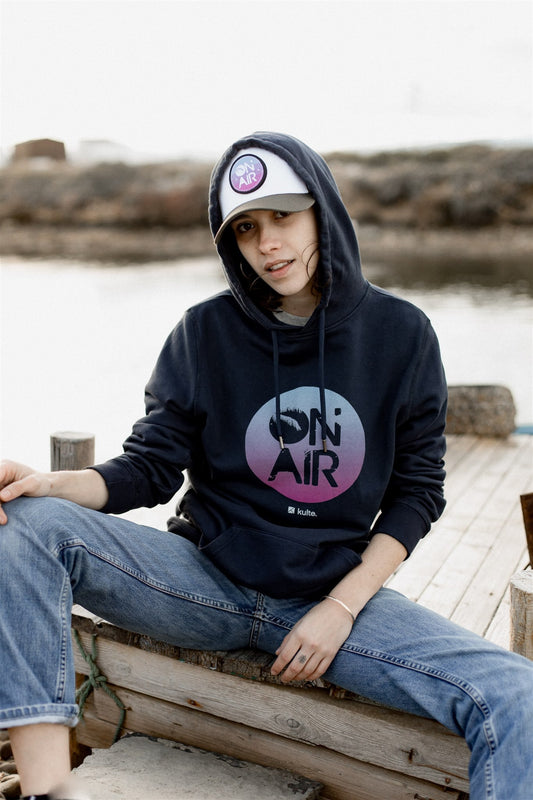 HOODIE ON AIR NAVY