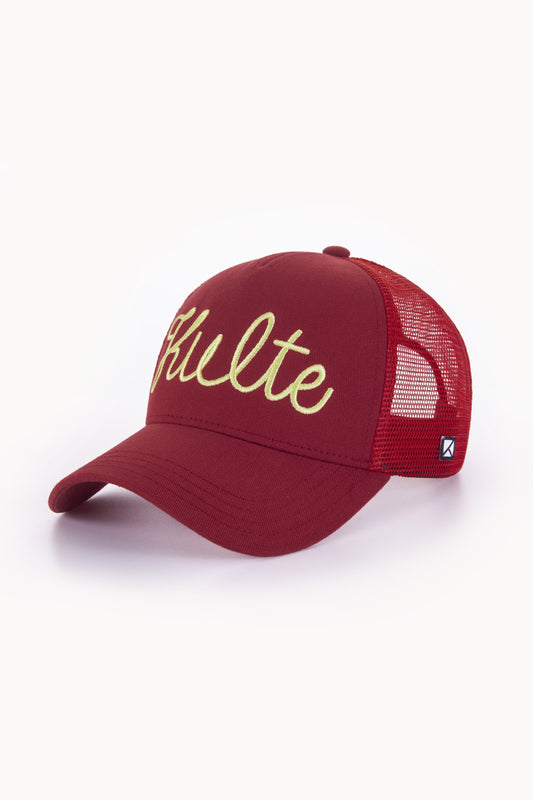 CASQUETTE SCRIPT BURGUNDY