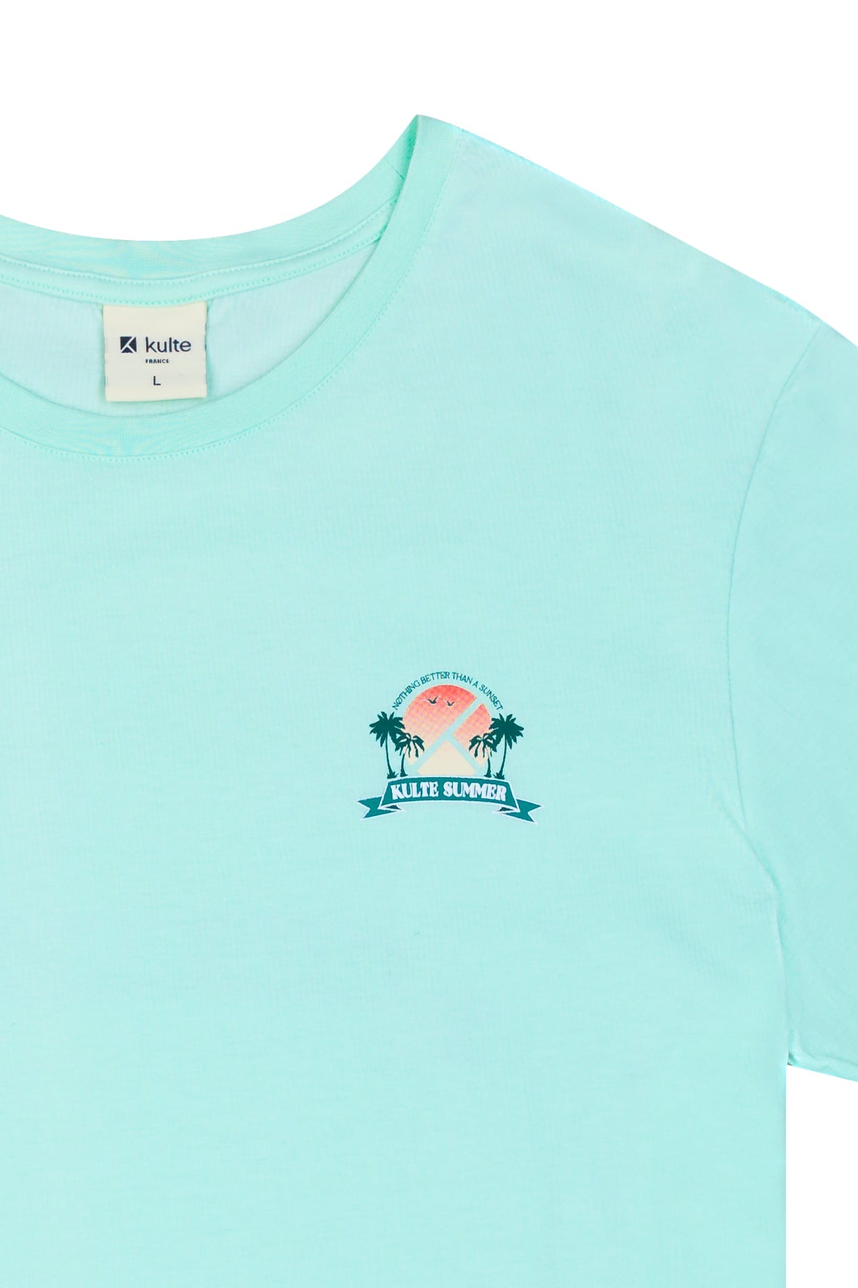 T-SHIRT SUNSET SQUARE MINT