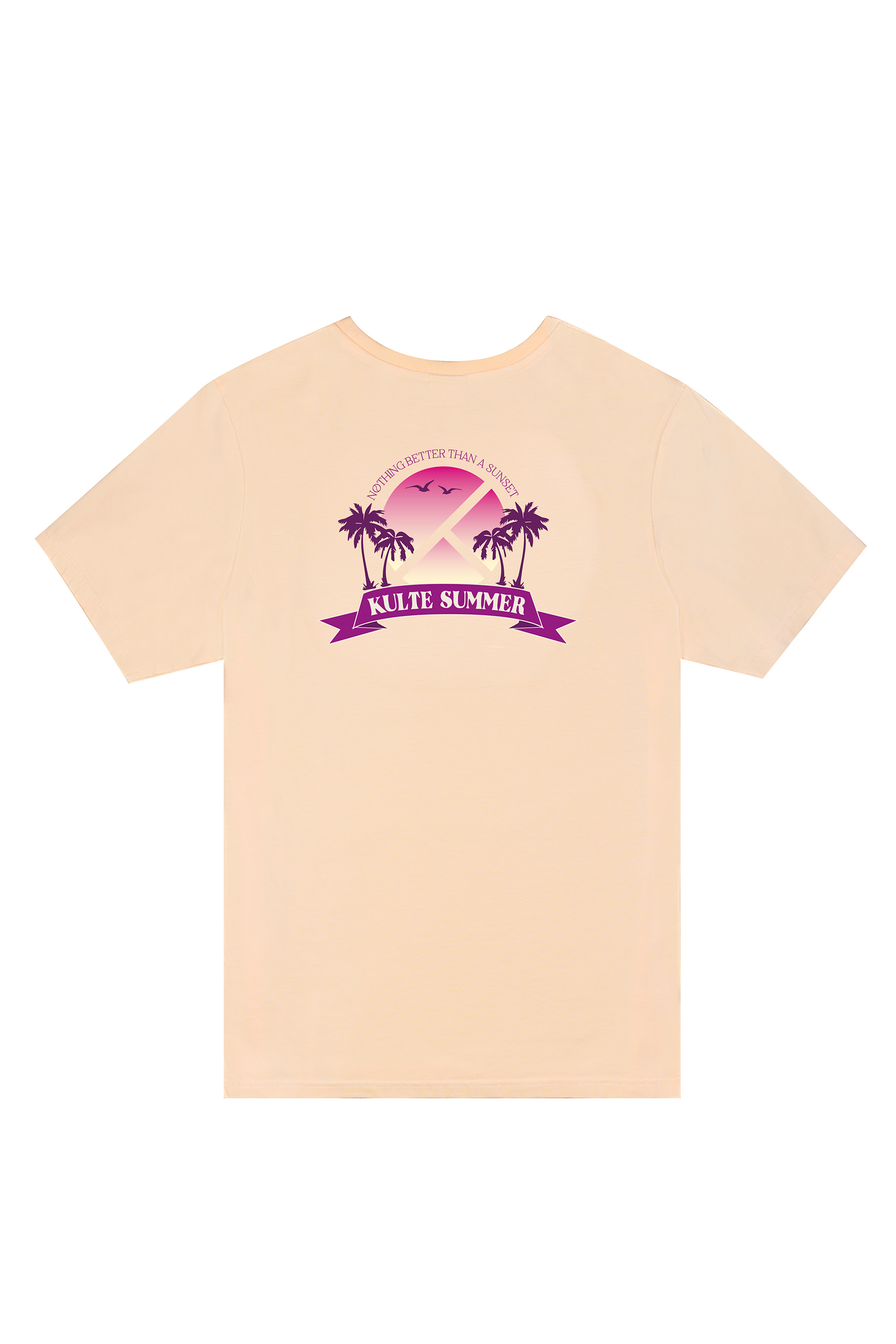 T-SHIRT SUNSET SQUARE PÊCHE