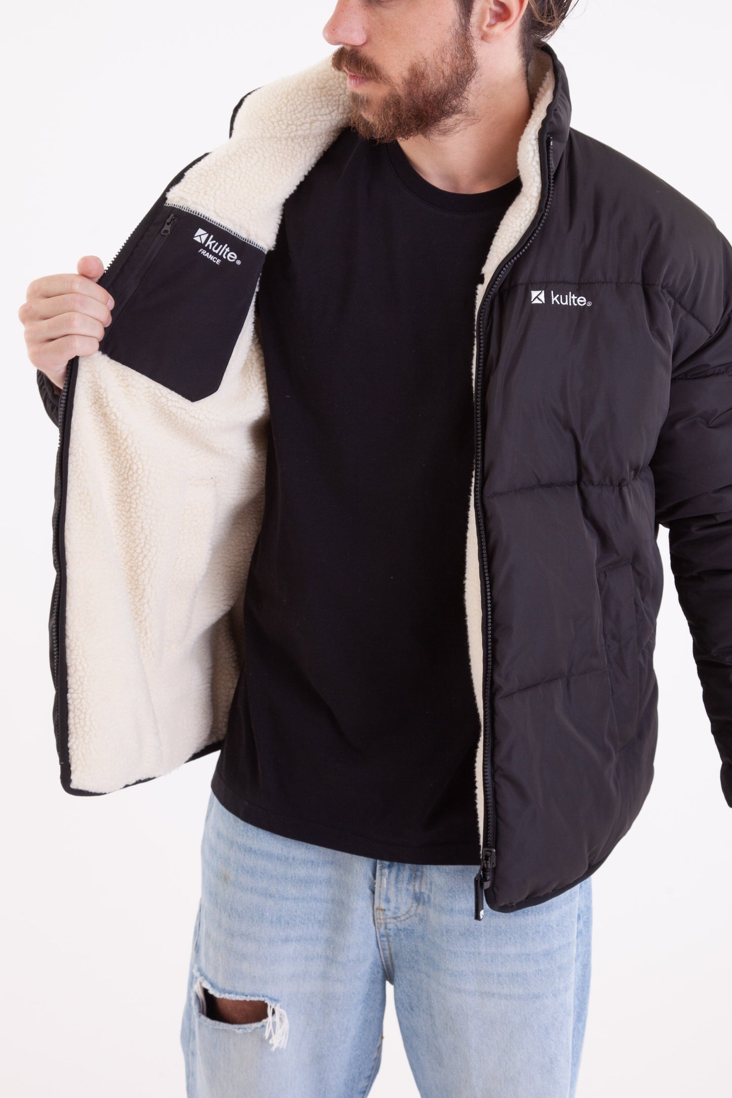 THE REVERSIBLE SHERPA OFF WHITE/BLACK