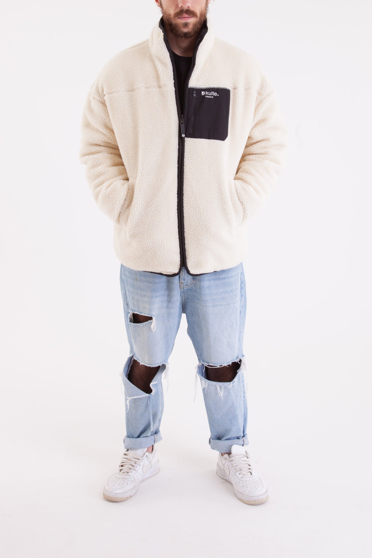 THE REVERSIBLE SHERPA OFF WHITE/BLACK