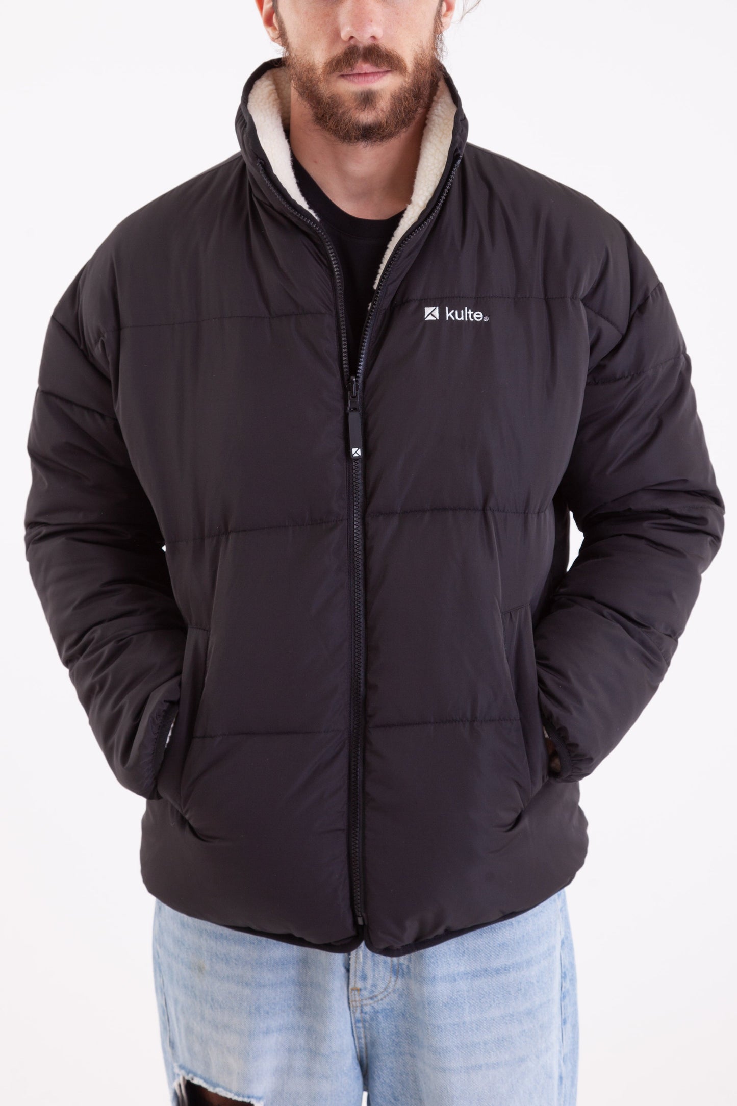 THE REVERSIBLE SHERPA OFF WHITE/BLACK