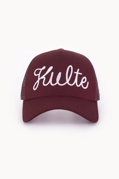 CASQUETTE SCRIPT BURGUNDY