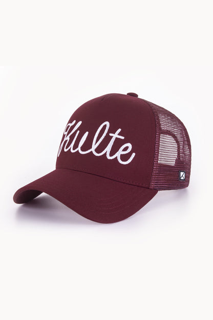 CASQUETTE SCRIPT BURGUNDY