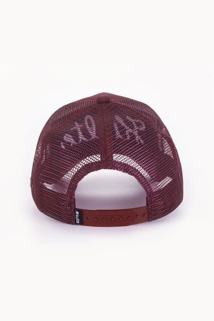 CASQUETTE SCRIPT BURGUNDY