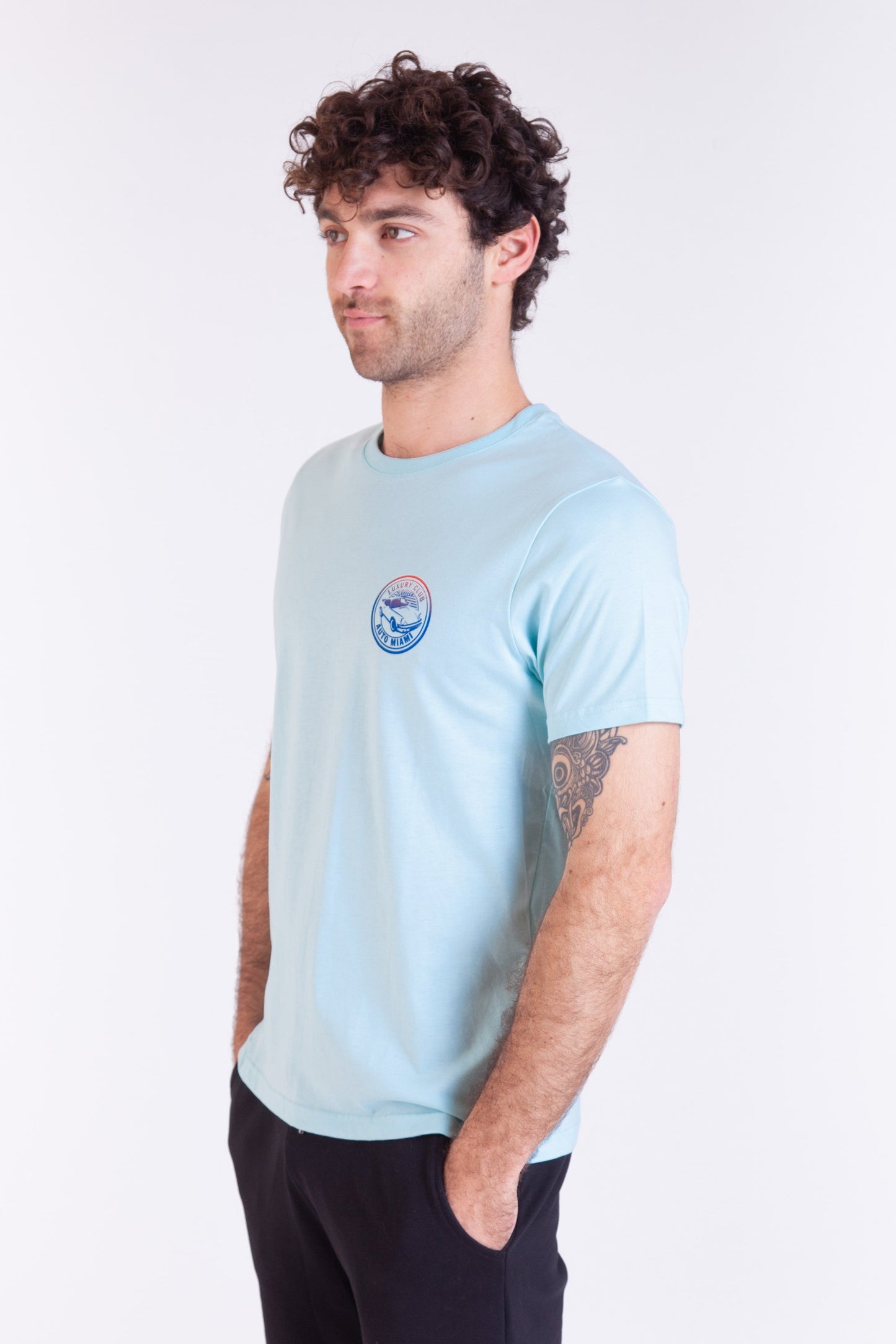 LUXURY CAR LIGHT BLUE T-SHIRT