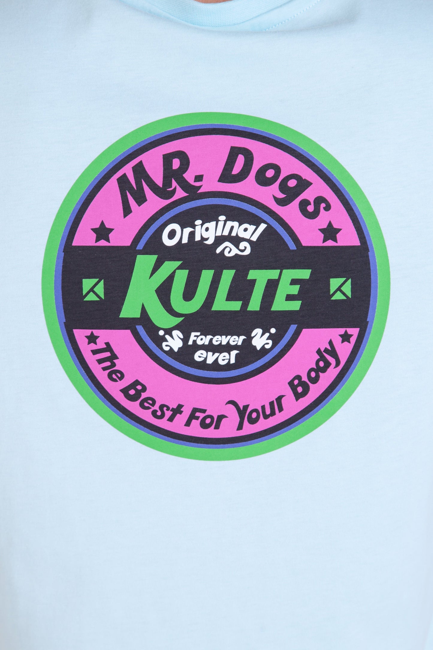 TEE SHIRT DOG LIGHT BLUE