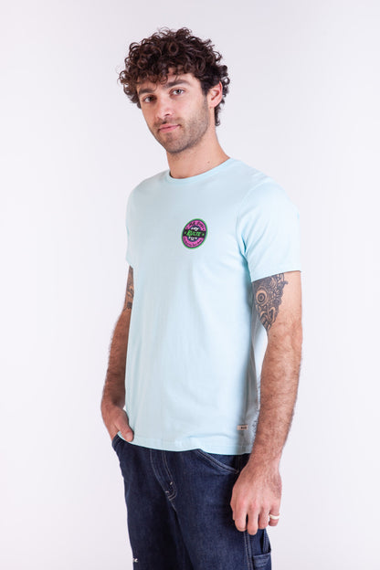 TEE SHIRT DOG LIGHT BLUE