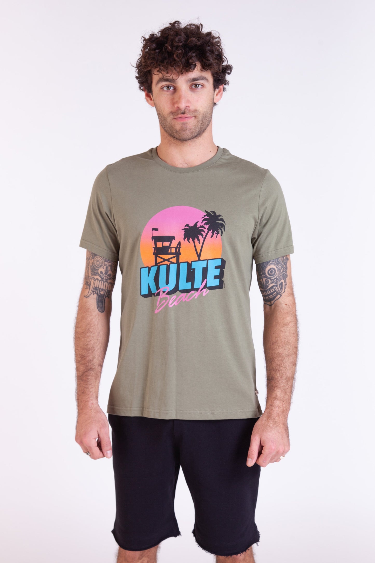 TEE SHIRT BEACH KAKI
