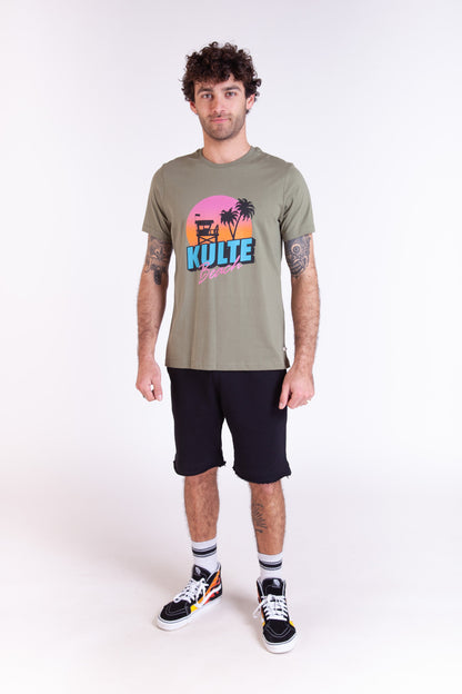 TEE SHIRT BEACH KAKI