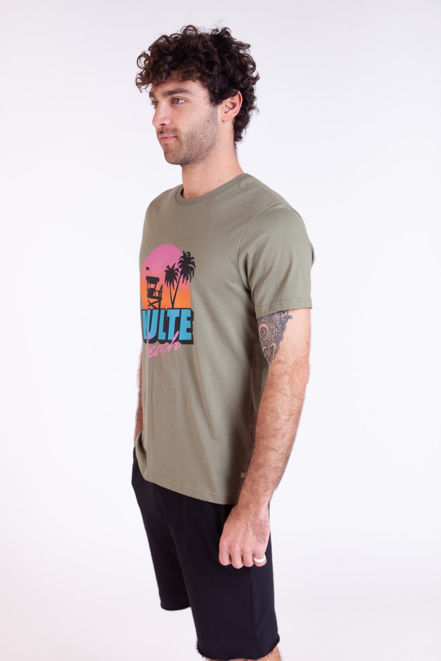 TEE SHIRT BEACH KAKI