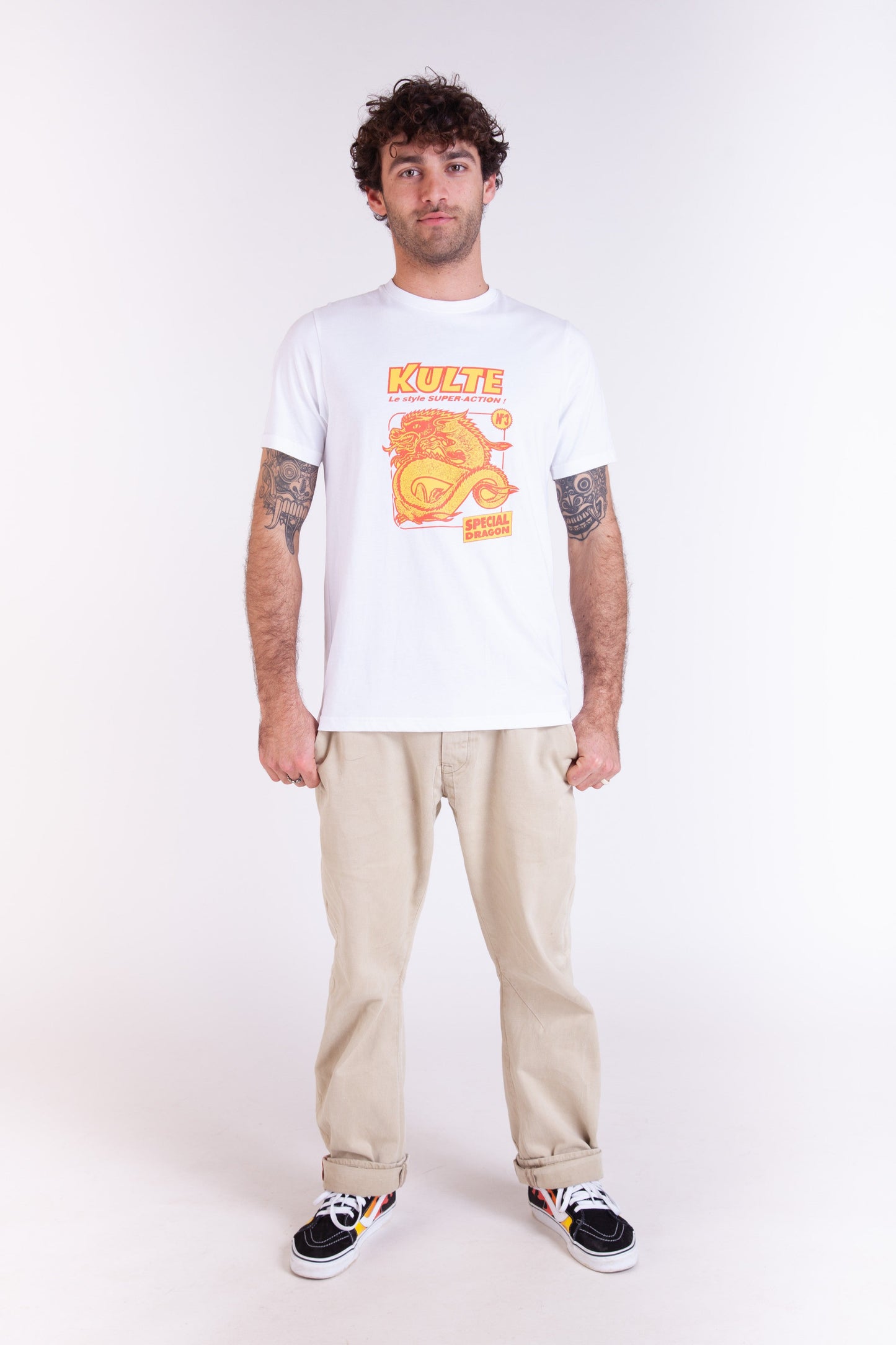TEE SHIRT DRAGON WHITE
