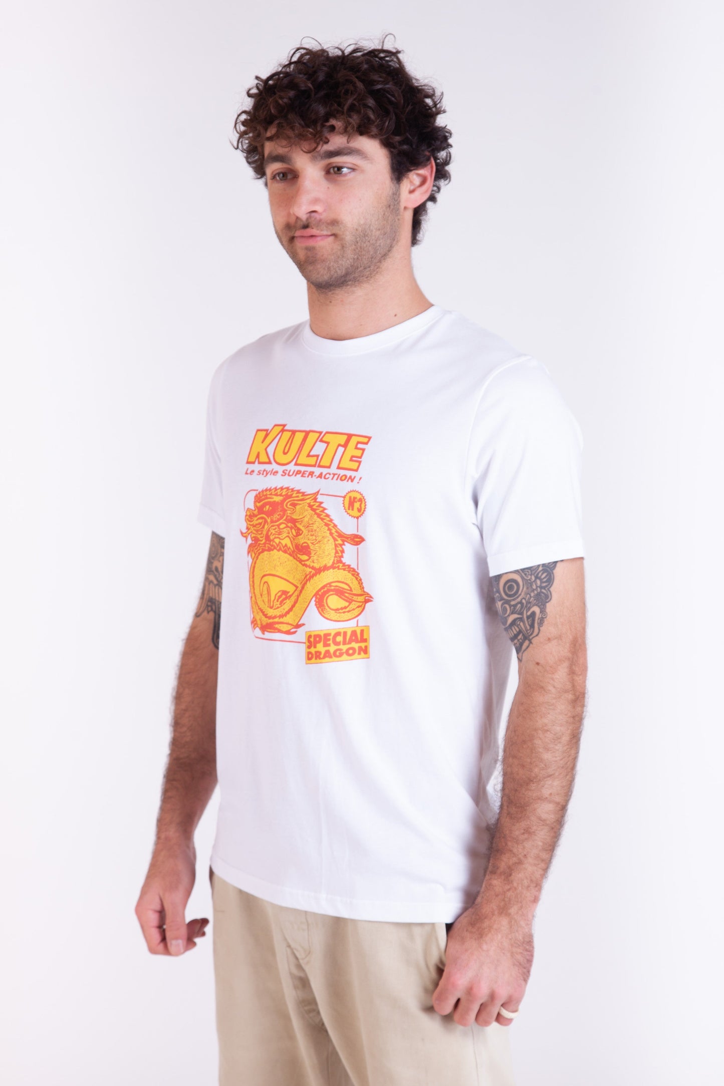 TEE SHIRT DRAGON WHITE