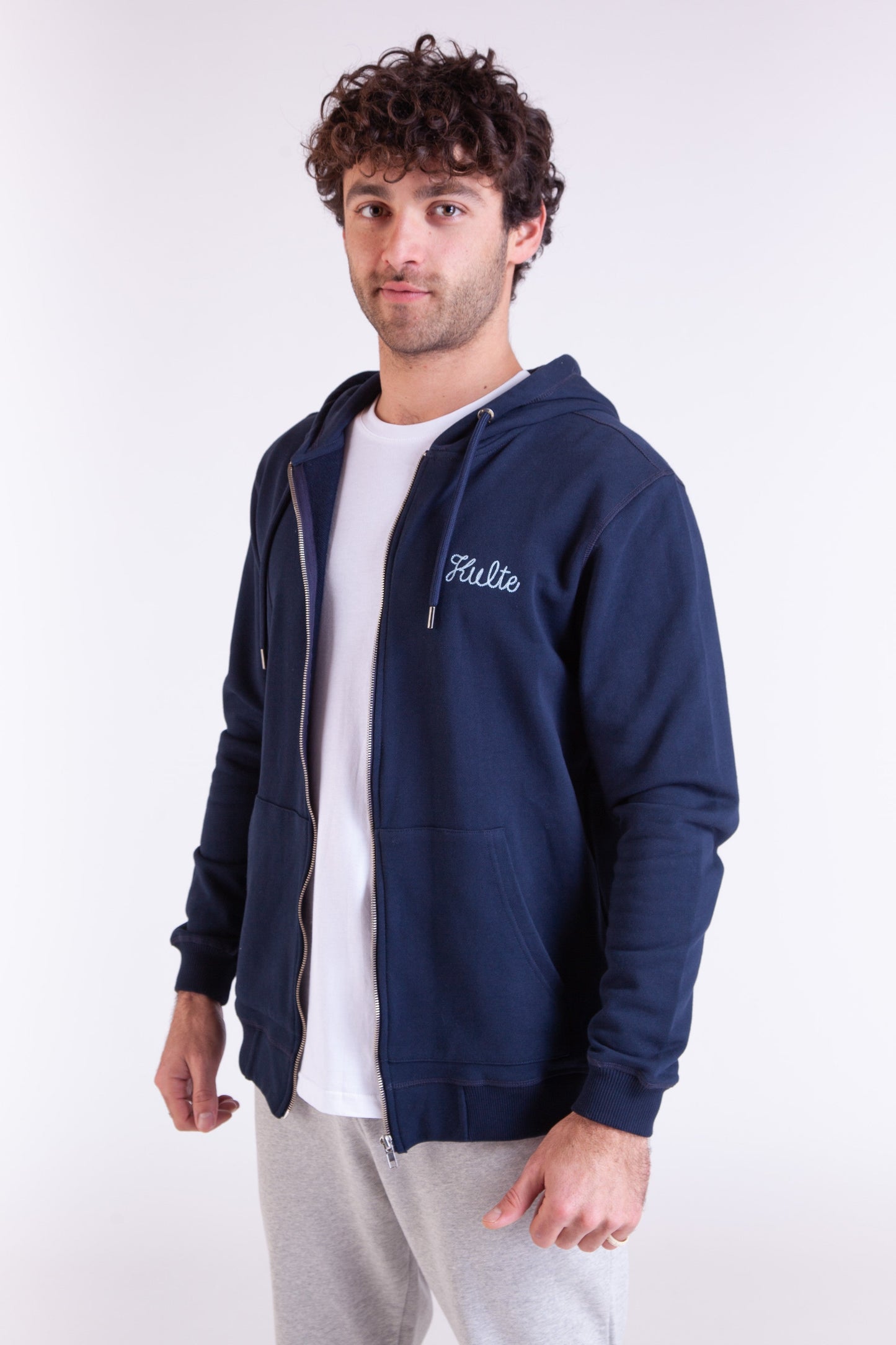 HOODIE ZIP SCRIPT NAVY