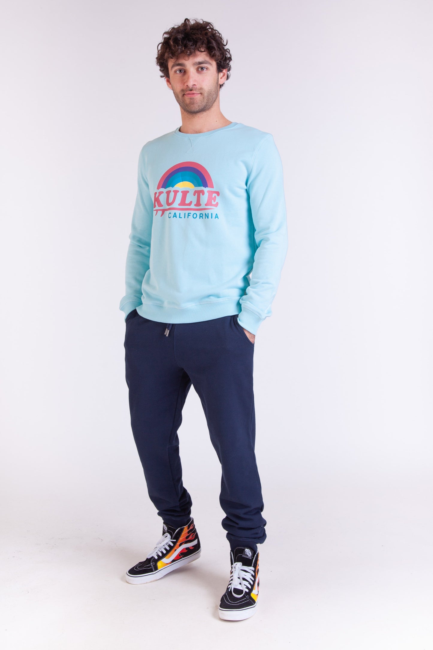 SWEATSHIRT CALIFORNIA SKY LIGHT BLUE