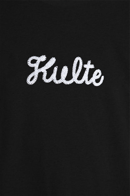 CORPO SCRIPT BLACK T-SHIRT