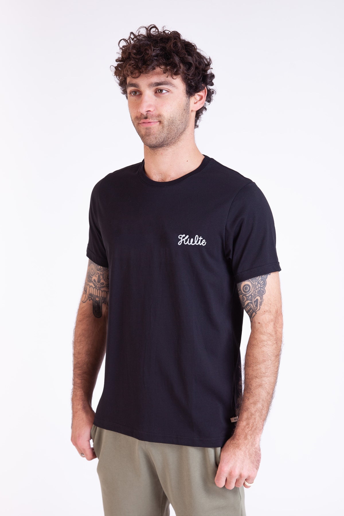 CORPO SCRIPT BLACK T-SHIRT