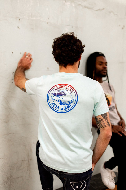 LUXURY CAR LIGHT BLUE T-SHIRT