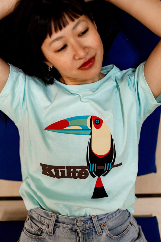 TOUCAN LIGHT BLUE T-SHIRT